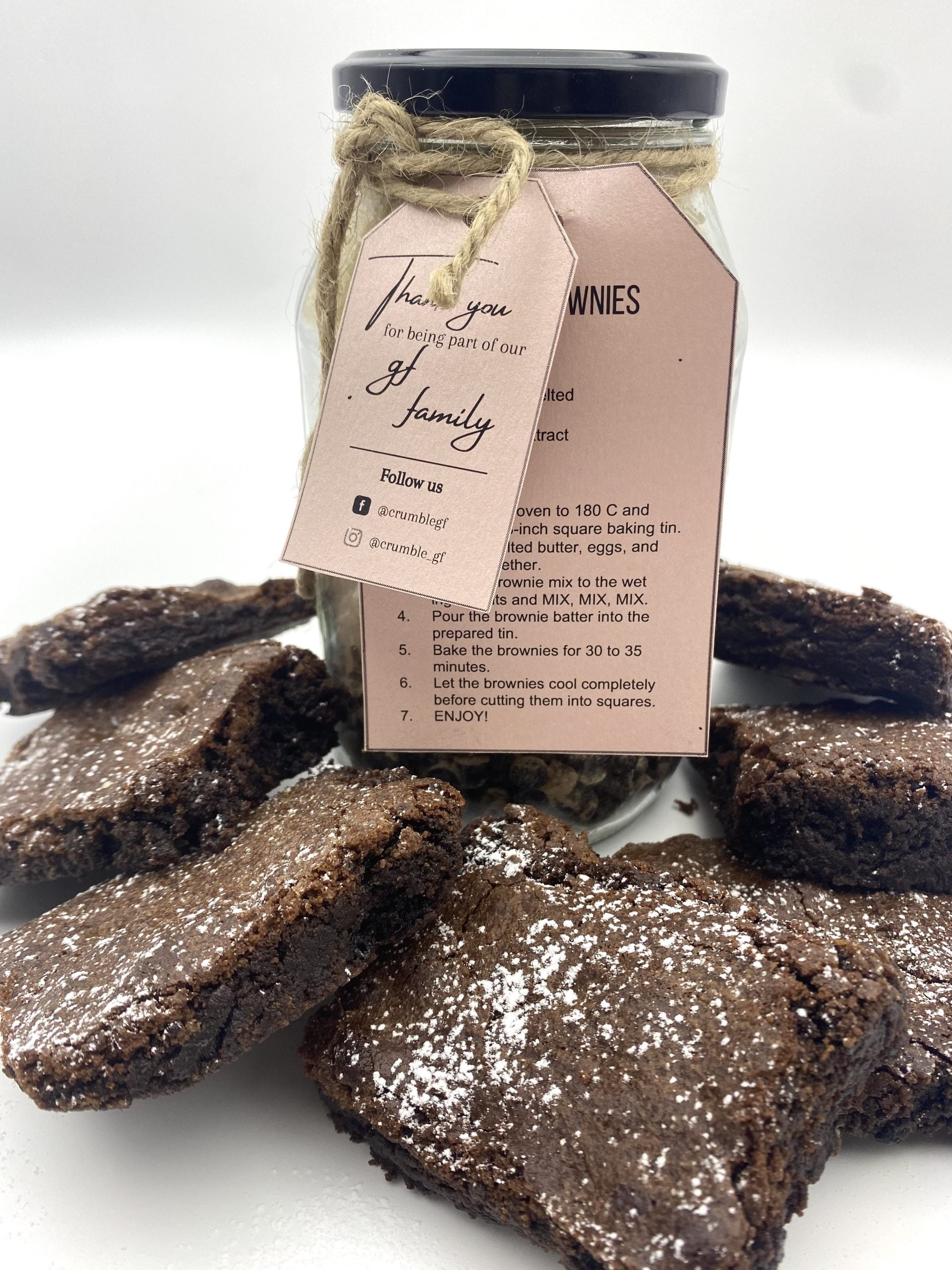 Gluten Free Fudgy Chocolate Brownie Jar