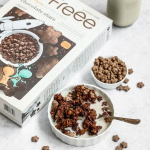 Freee Chocolate Stars are back in stock! Enjoy Doves Farm Chocolate Stars made with real cocoa. A delicious Free Chocolate Stars Cereal. Order!