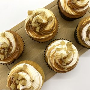 Nutty Vanilla Caramel Cupcakes
