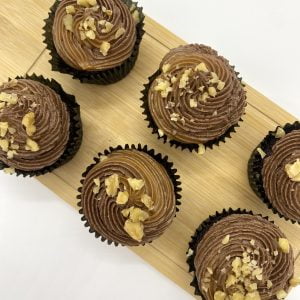 Nutty Chocolate Caramel Cupcakes