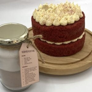 Vegan Red Velvet Cake DIY Jar