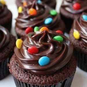 Gluten Free Chocolate Smartie Cupcake