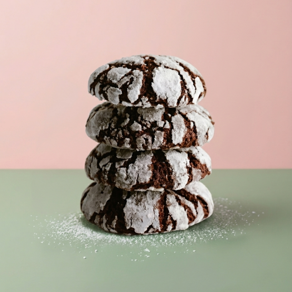 Gluten Free Vegan Chocolate Crinkle Cookies